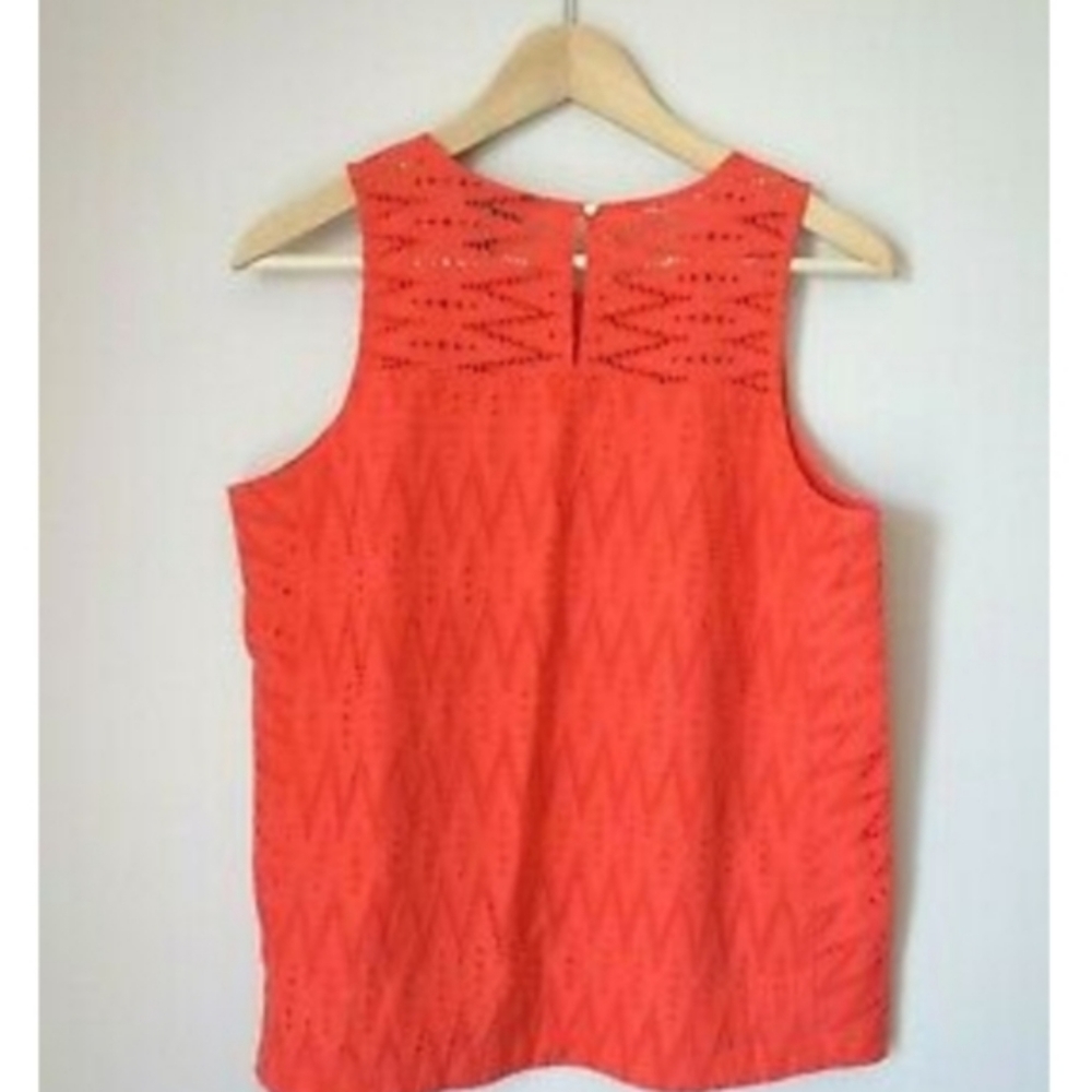 J.crew sleeveless eyelet top. Size small
